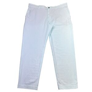 Nike Dri-FIT Seersucker Golf Pant Men 42‎ Light Blue Striped Standard Fit NWT